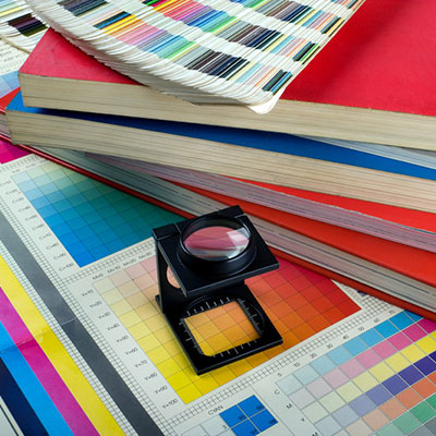 photo of color charts and supplies