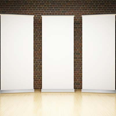 photo of three blank signs