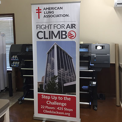 photo of banner job for the American Lung Association